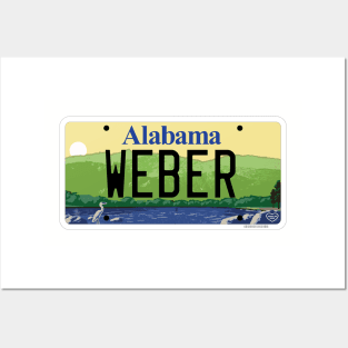 Alabama Weber grill vanity license plate Posters and Art